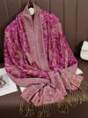 Chic Paisley Jacquard Scarf with Fringe: The Perfect Versatile Accessory