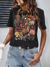 Floral Essence: Casual and Simple Women's T-Shirt for Summer