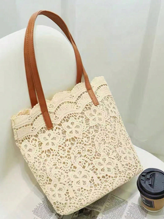 Forest Lace Beach Bag: Stylish and Spacious for Spring and Summer