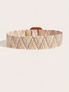 Boho Chic Square Buckle Woven Belt - Perfect for Holiday Style