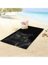 Black Cat Pattern Ultra-Fine Fiber Towel: Perfect for Summer Fun!