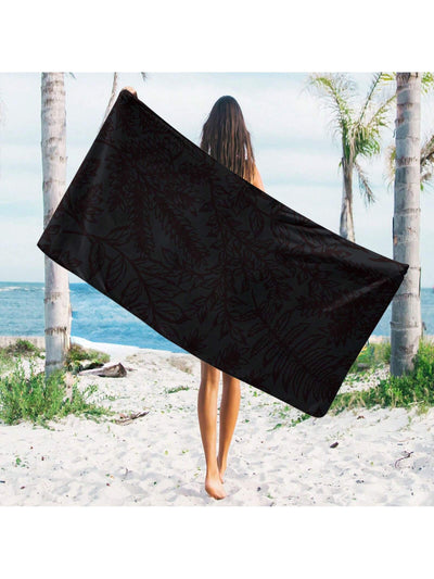 Black Cat Pattern Ultra-Fine Fiber Towel: Perfect for Summer Fun!
