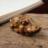 Unique Carving Crocodile Hand Grip: Exquisite Green Sandalwood Table Decoration