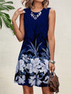 Floral Fantasy: Sleeveless Bodycon Vacation Dress