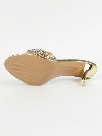 Sparkle in Style: Women's High Heels with Rhinestone Design for Parties or Gatherings