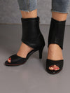 Black Stiletto Sandal Boots: Elevate Your Style with Peep Toe High Heels