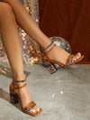 Retro-Chic Chunky Heel Sandals: Perfect for Spring and Summer