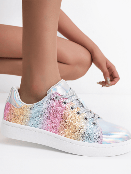 Bling on Your Feet: Women's Glitter Fashion Sneakers