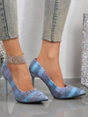 Chic and Elegant Printed Stiletto High Heel Party Dress Shoes