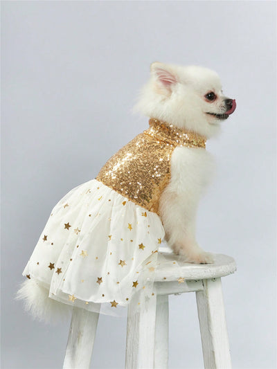 Shimmering Star Pet Dress: Perfect for Cats and Dogs!