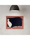 American Cat Canvas Poster: Funny Fat Cat Wall Art for Home Decor