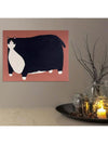 American Cat Canvas Poster: Funny Fat Cat Wall Art for Home Decor