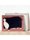 American Cat Canvas Poster: Funny Fat Cat Wall Art for Home Decor