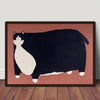 American Cat Canvas Poster: Funny Fat Cat Wall Art for Home Decor