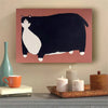 American Cat Canvas Poster: Funny Fat Cat Wall Art for Home Decor