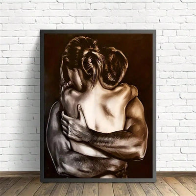 Modern Canvas Wall Art - Men and Women Print Poster for Home Decor