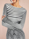 Chic Striped Mermaid Hem Bodycon Dress for Women