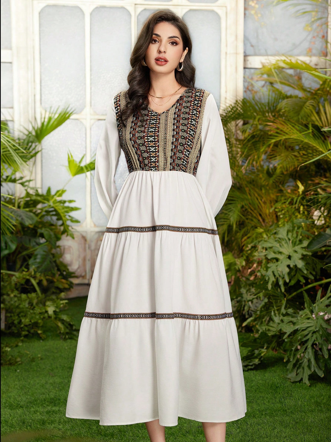 Introducing our Boho Chic dress, featuring a unique patchwork weave design and a flattering V-neckline. With a waist tie included, this dress offers the perfect blend of comfort and style. Perfect for any occasion, this dress will elevate your wardrobe with its bohemian charm and versatility.