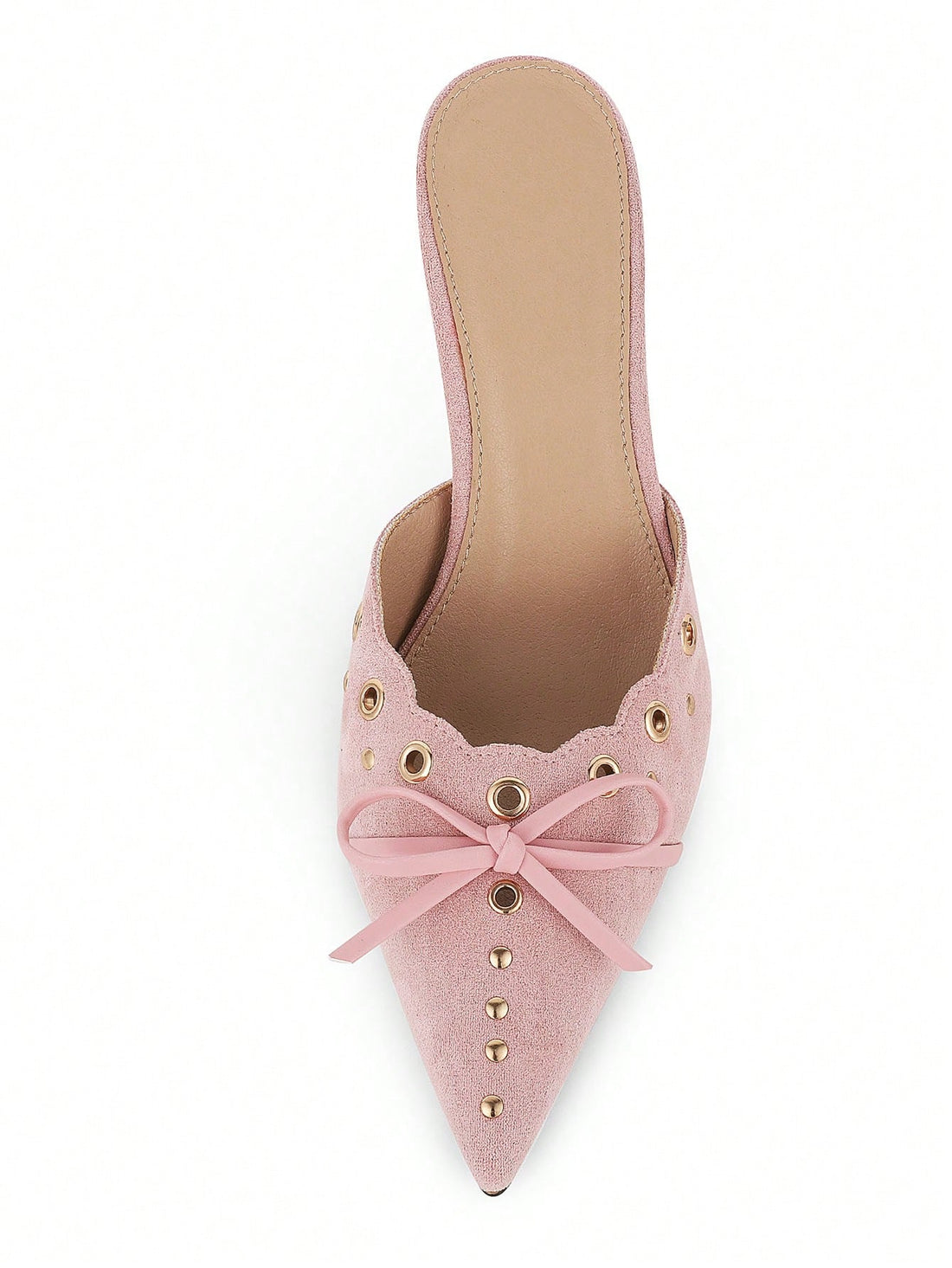 Chic and Stylish High-Heeled Mules with Pointy Bow - Perfect for Weddings and Special Events