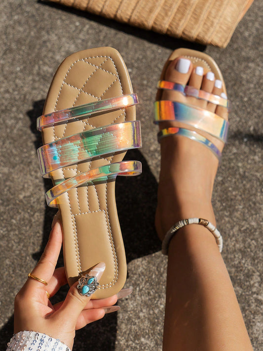 Get ready for sunny days with our Color Block Summer Flat Sandals. With a stylish design and comfortable fit, these slippers are perfect for casual beach days. Enjoy the sun in style and comfort!