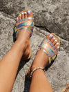 Color Block Summer Flat Sandals: Stylish Slippers for Casual Beach Days