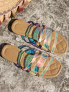 Color Block Summer Flat Sandals: Stylish Slippers for Casual Beach Days