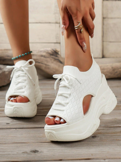 Step Up Your Style with Women's Thick-Soled Platform Sport Sandals