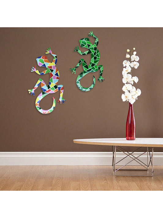 Colorful Metal Gecko Wall Decoration: Enhance Your Outdoor and Indoor Spaces