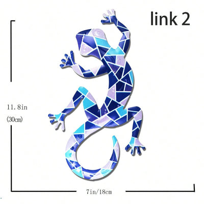 Colorful Metal Gecko Wall Decoration: Enhance Your Outdoor and Indoor Spaces