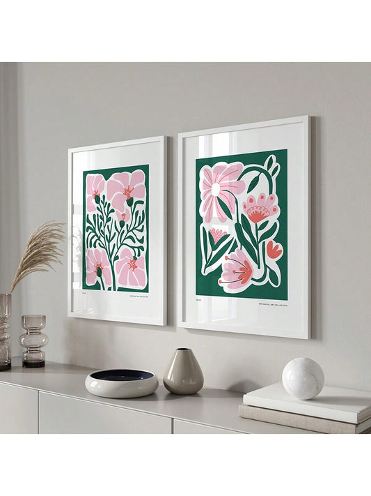 Add a touch of elegance to your home with our Vibrant Floral Wall Art Set. Featuring modern pink and green prints, this set is perfect for stylish home decor. Made with high-quality materials, these prints will brighten up any room and add a pop of color to your walls.