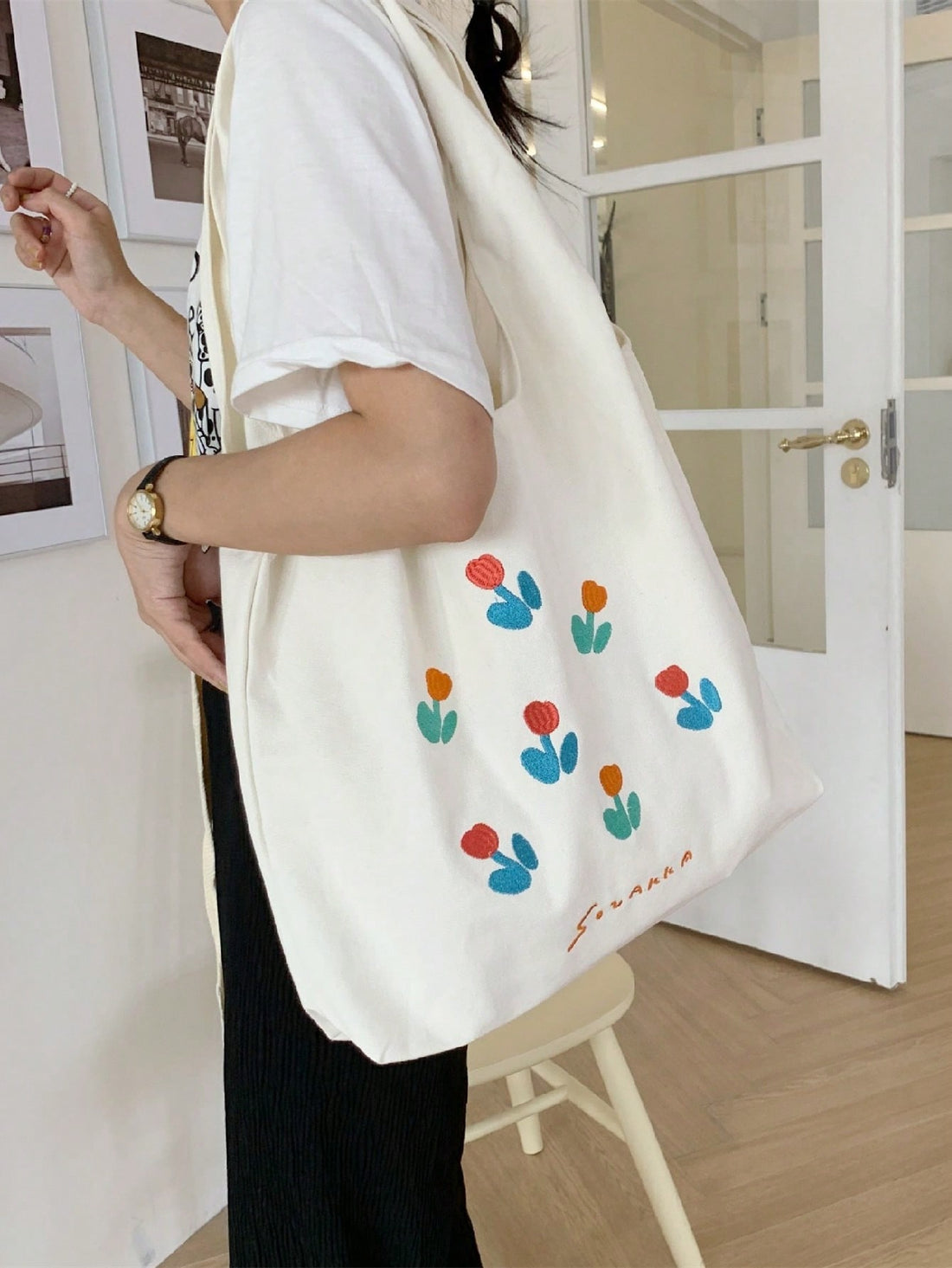 Experience luxury and sophistication with our Elegance Defined Tulip Tote Bag. Crafted from high-end materials, this versatile bag is the epitome of fashion. Add a touch of elegance to any outfit with its timeless tulip design. Elevate your style game with this must-have accessory.