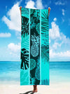 Stay Stylish by the Shore: Striped Tropical Plant Pineapple Beach Towel