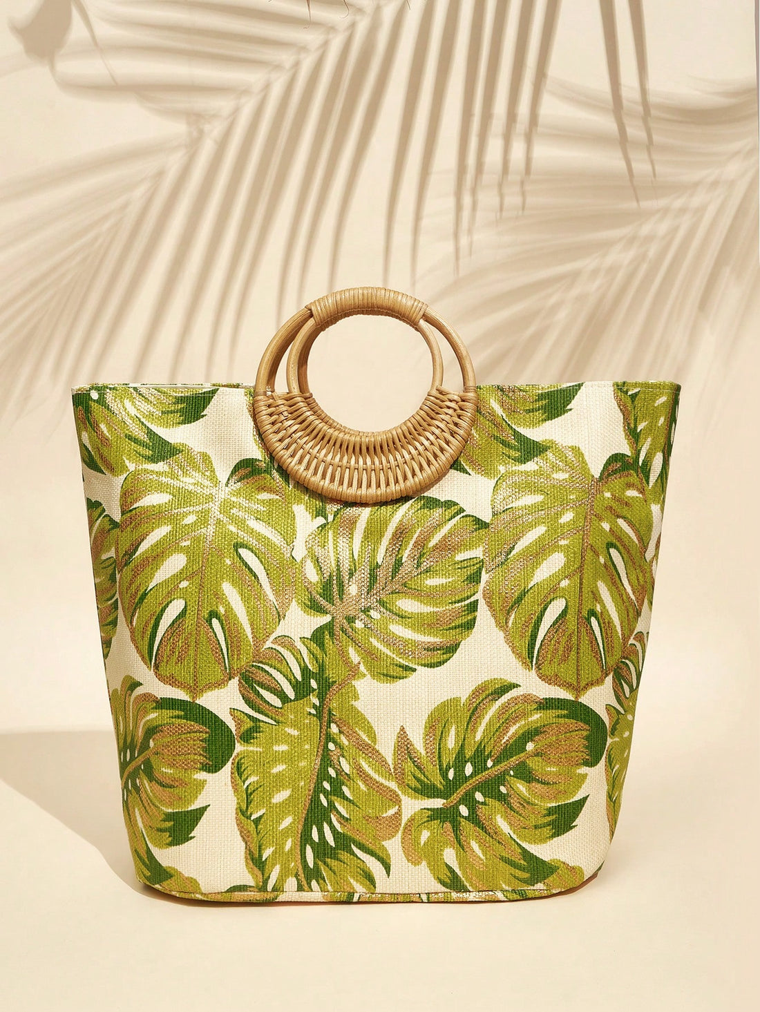 Introducing our Chic Leaf Pattern Tote Bag, perfect for your next fashionable vacation. With its chic leaf pattern, this tote bag is sure to turn heads and elevate your style. Made with high-quality materials, it offers both style and durability. Travel in style with our Chic Leaf Pattern Tote Bag.