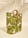 Chic Leaf Pattern Tote Bag for Your Fashionable Vacation