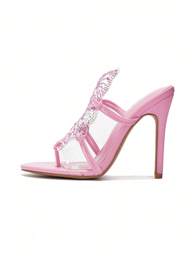 Fluttering Elegance: Elyssa Butterfly Rhinestone Heels