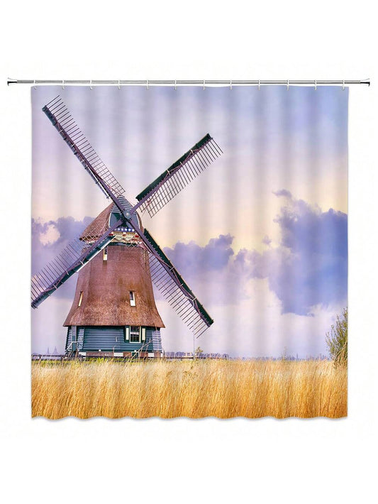 Introduce a touch of rustic charm into your bathroom with the Windmill Harvest <a href="https://canaryhouze.com/collections/shower-curtain" target="_blank" rel="noopener">shower curtain</a> set. Made with durable fabric and designed with a farmhouse-style windmill pattern and included hooks, this curtain adds a country-inspired look to your daily shower routine. Elevate your bathroom decor with this unique set.