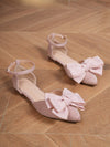 Chic Solid Color Summer Sandals with Bowknot Decoration