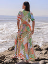 Bohemian Bliss: Floral Pattern Printed Women's Vacation Dress