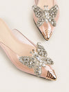 Glass Jelly Flat Shoes: Trendy Transparent Spliced Fashion in Candy Colors