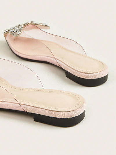 Glass Jelly Flat Shoes: Trendy Transparent Spliced Fashion in Candy Colors