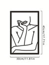 Abstract Female Figure Line Metal Art Wall Decor : A Romantic Touch for Your Home