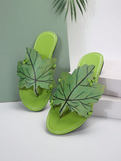 Introducing our Summer New Arrival: French Retro Flat Flip Flops With Maple Leaf Print for Women. These stylish flip flops feature a classic design with a unique maple leaf print, perfect for embracing the season. Enjoy the ultimate comfort and style with these must-have summer essentials. Order yours now and step into effortless fashion.