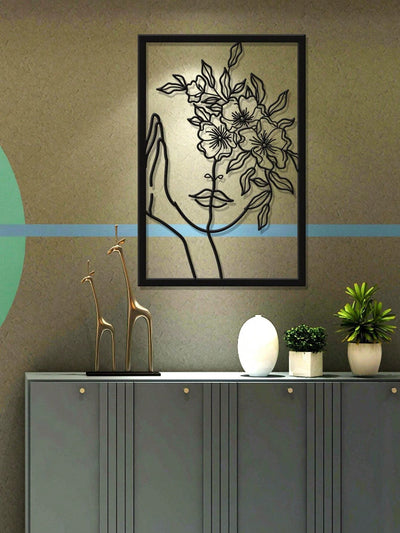 Abstract Female Figure Line Metal Art Wall Decor : A Romantic Touch for Your Home