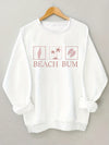 Essence of Comfort: Loose-Fit Round Neck Letter Print Sweatshirt