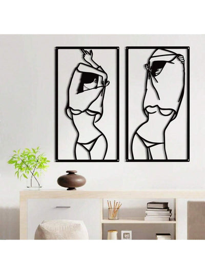 Chic Silhouette Wall Art Set: Elevate Your Living Space with Minimalist Female Figures