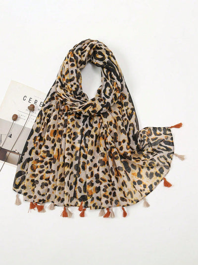 Bold and Beautiful: Leopard Print Silk Scarf for Spring and Summer