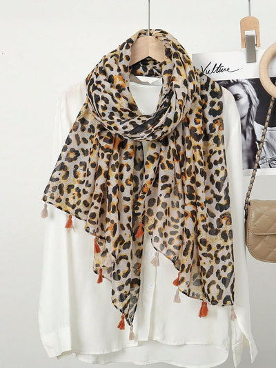 Bold and Beautiful: Leopard Print Silk Scarf for Spring and Summer