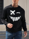 Men's Emoji Print Long Sleeve Sweatshirt - Stay Comfortable and Stylish!