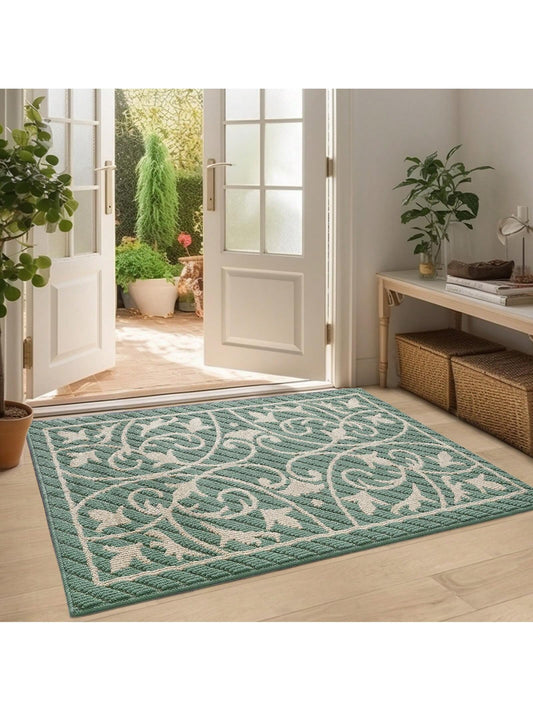 Non-Slip Indoor Door Mat for Entryway - Stylish and Washable Front Entrance Rug