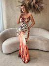 Leopard Print Spaghetti Strap Mermaid Dress: The Ultimate Bachelorette Party Outfit